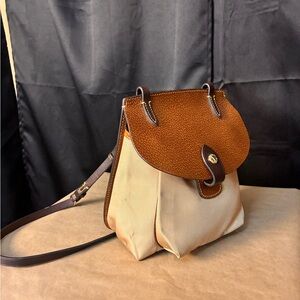 Dooney & Bourke Brown and Cream Crossbody Bag